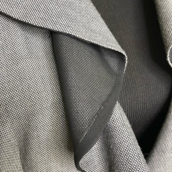 WHBM gray black ruffle collar button front blazer size Small - Picture 8 of 15